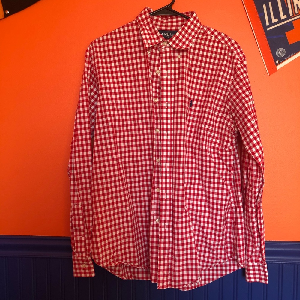 RALPH LAUREN checkered button down